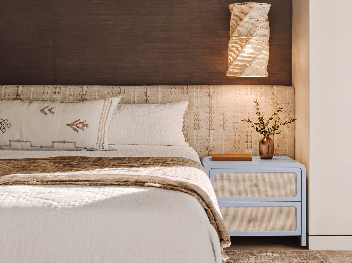 Keep The Lamp On Nightstand in Overcast, styled in-room lifestyle