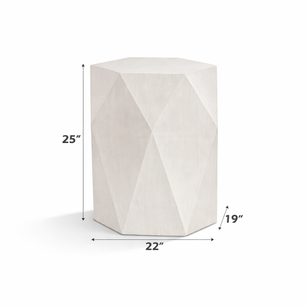 A Place Nearby Side Table in Cloud, dimensions
