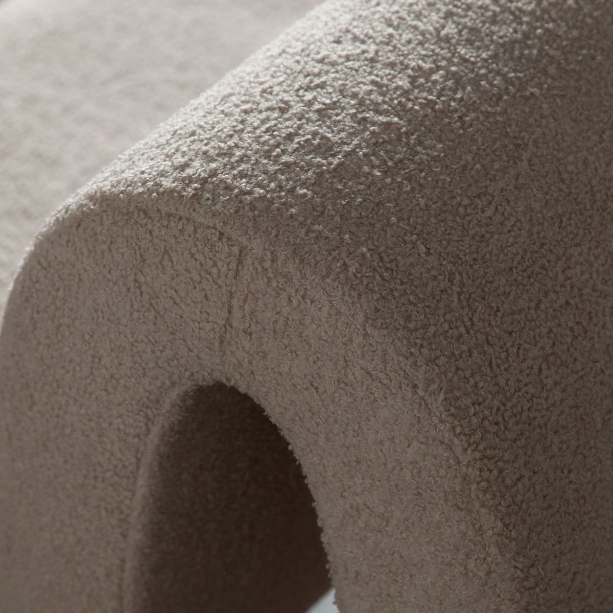 Softly Said Chair in camel, fabric detail