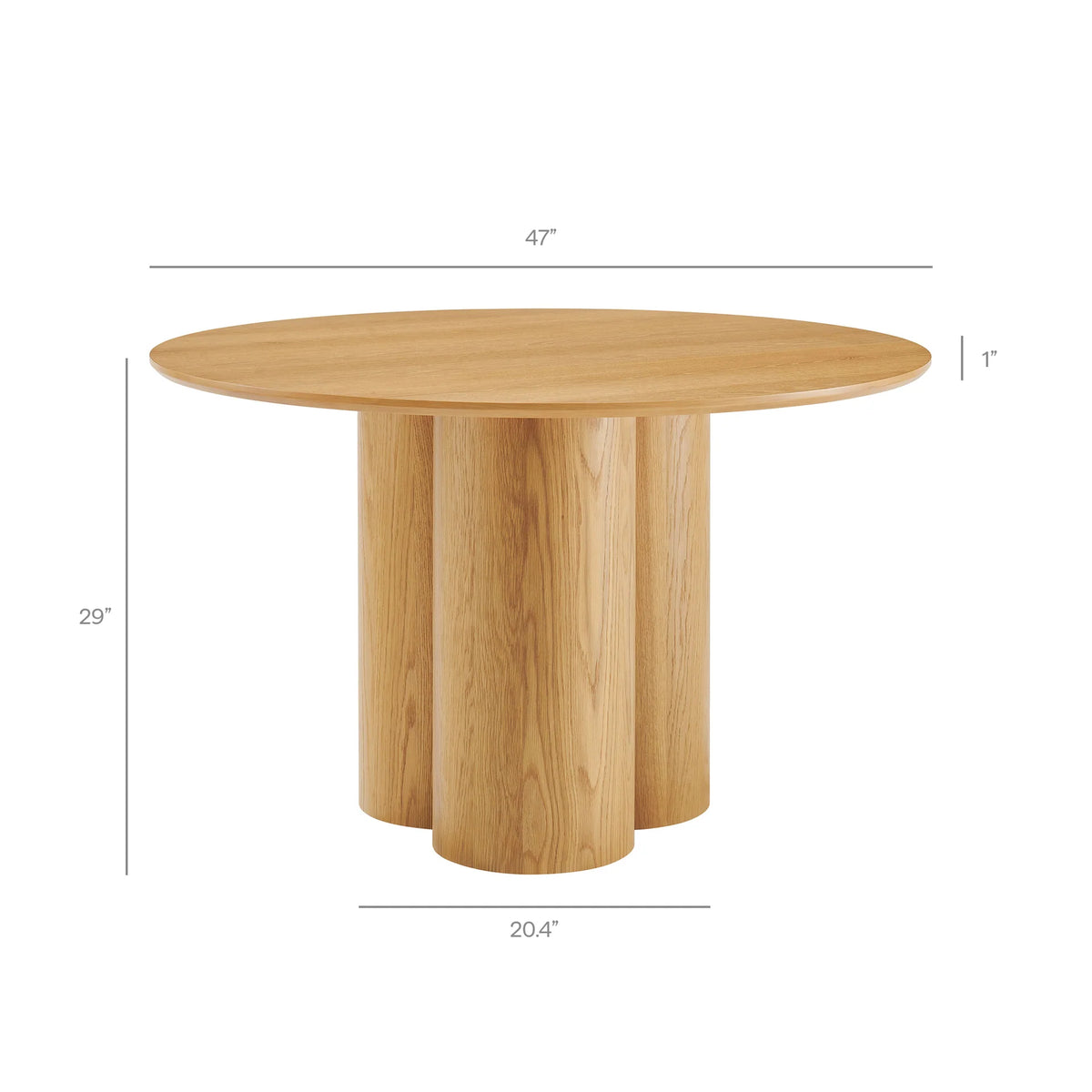 Dinner Runs Late Table in Wheat, dimensions