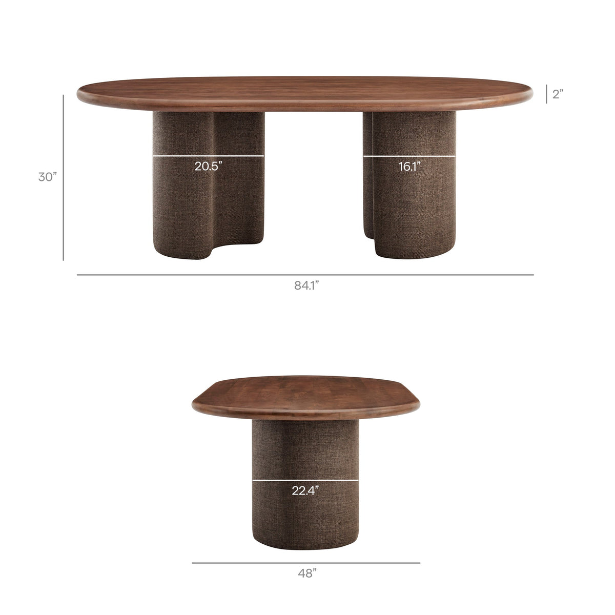 Save You A Seat Table in Walnut, dimensions