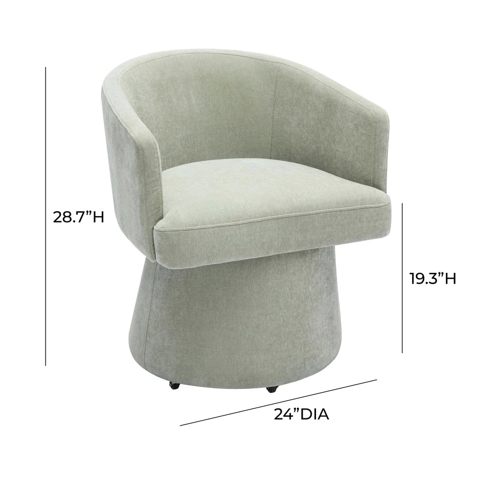 Between Appointments Chair in Vintage Moss, dimensions