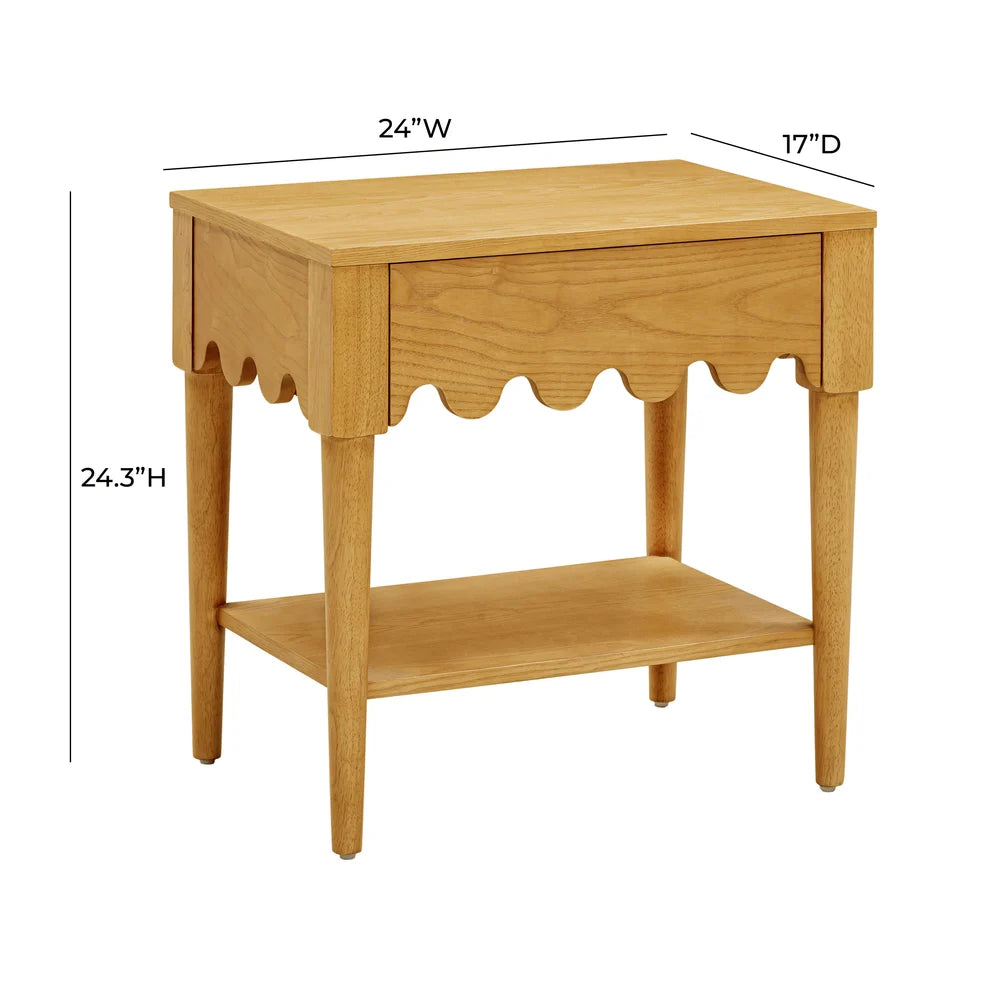 Tomorrow Morning Nightstand in Wheat, dimensions