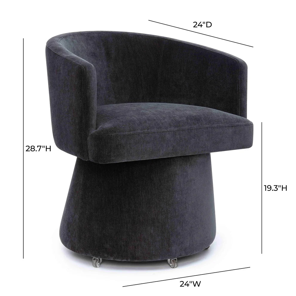 Between Appointments Chair in Midnight, dimensions