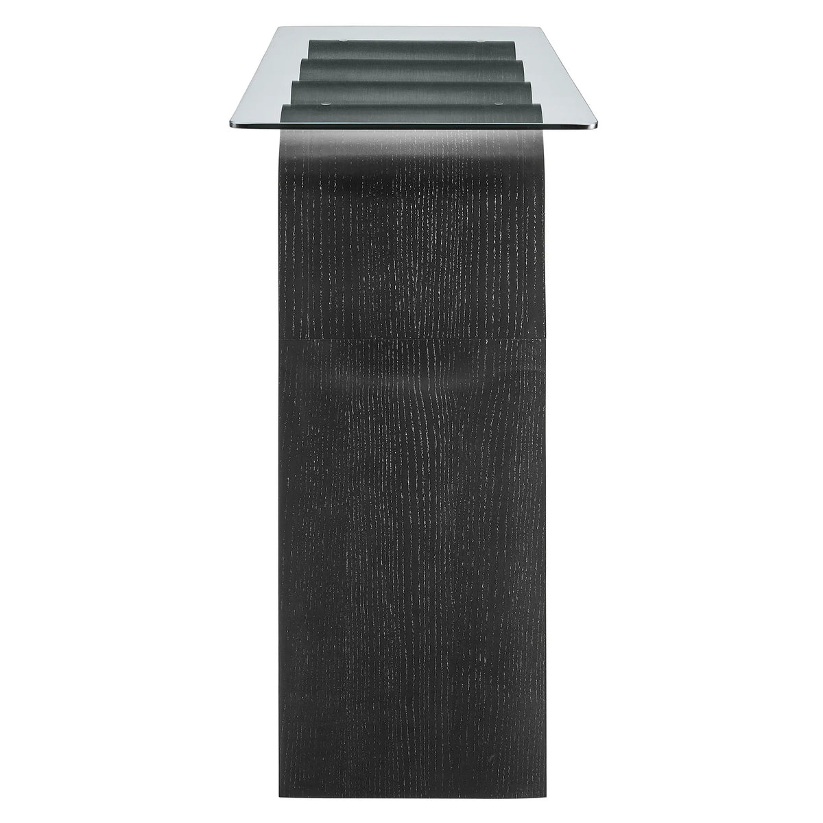 Ripple Effect Console Table in Midnight, side