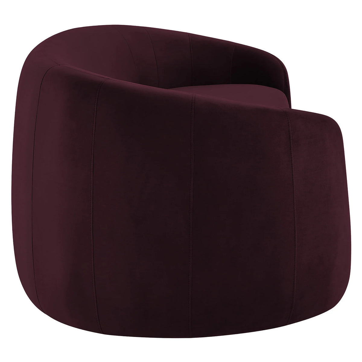 Stay Until Morning Sofa in Merlot, rear angle