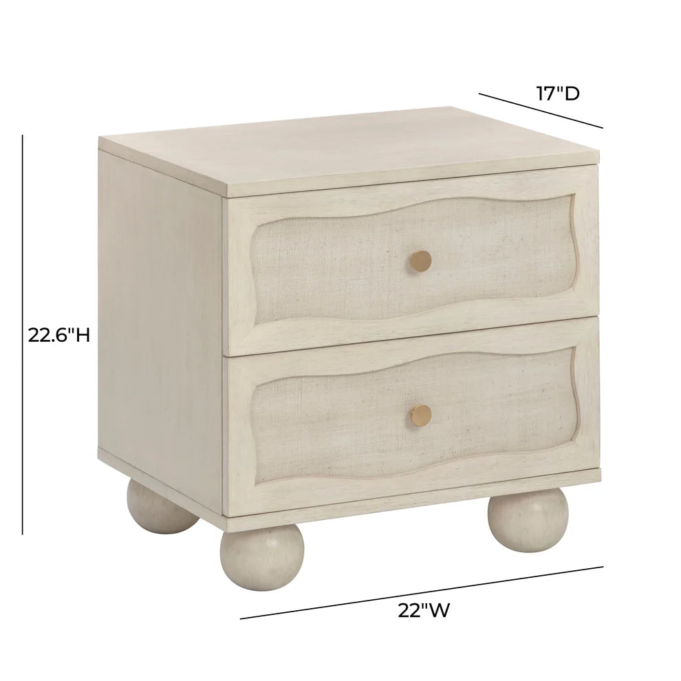 One Last Page Nightstand in Cloud, dimensions