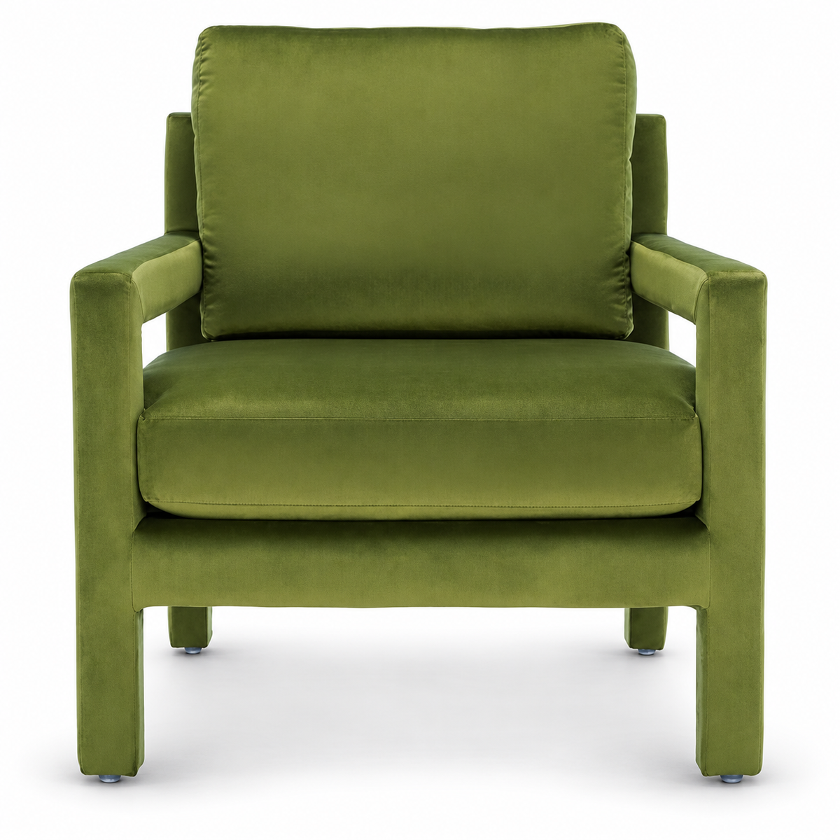 Open Invitation Chair in vintage moss, main front