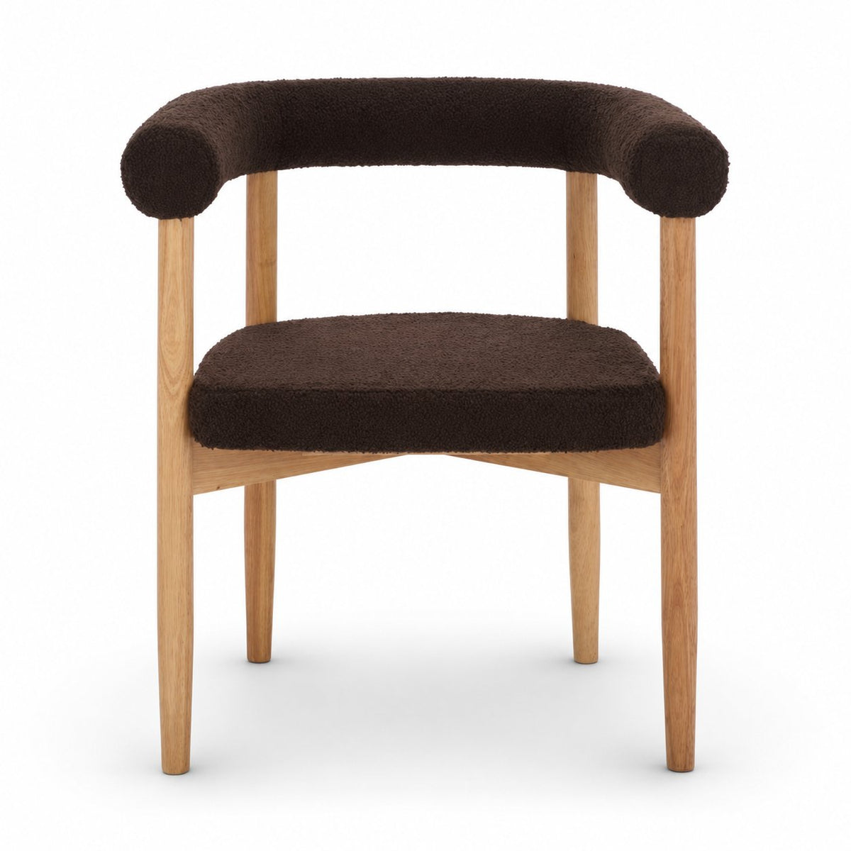 Supper Club Dining Chair default title natural dark brown main front