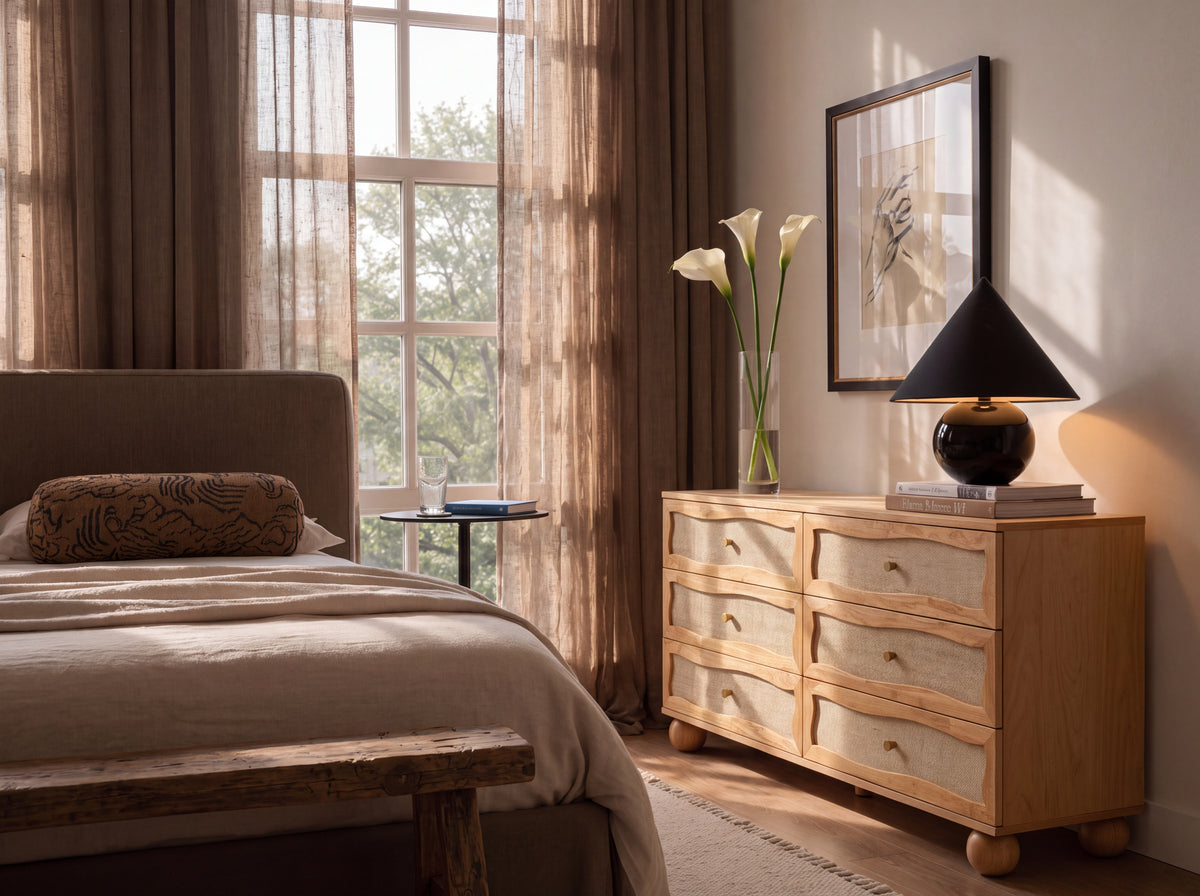 Room To Unwind Dresser in Natural, styled room lifestyle