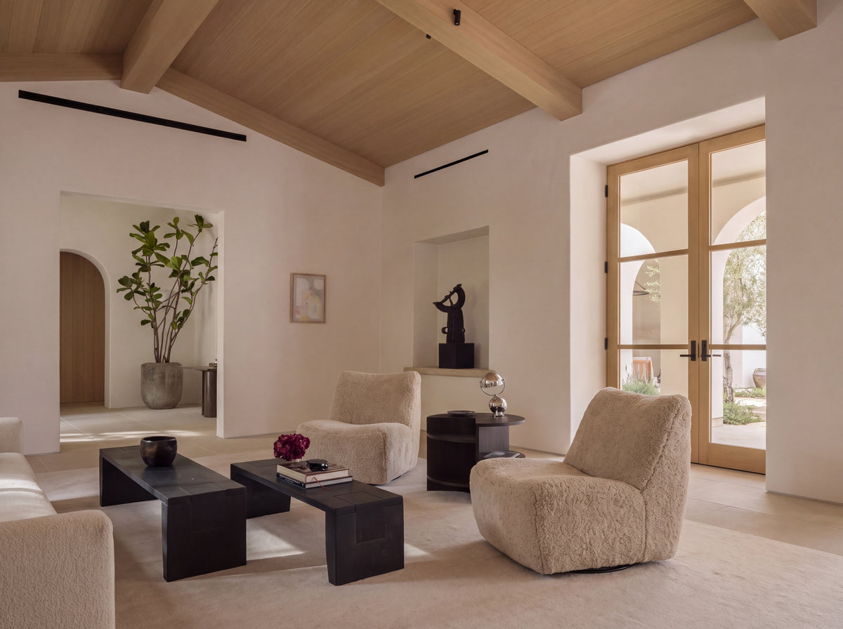 Stay A While Chair in camel, lifestyle