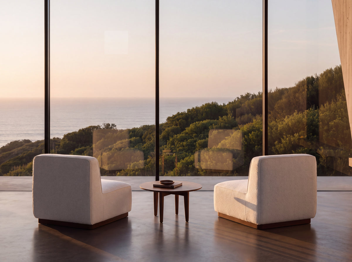 Sunday Stretch Chair in cloud, lifestyle