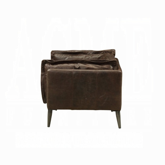 Lights Down Low Chair in distressed chocolate, angle