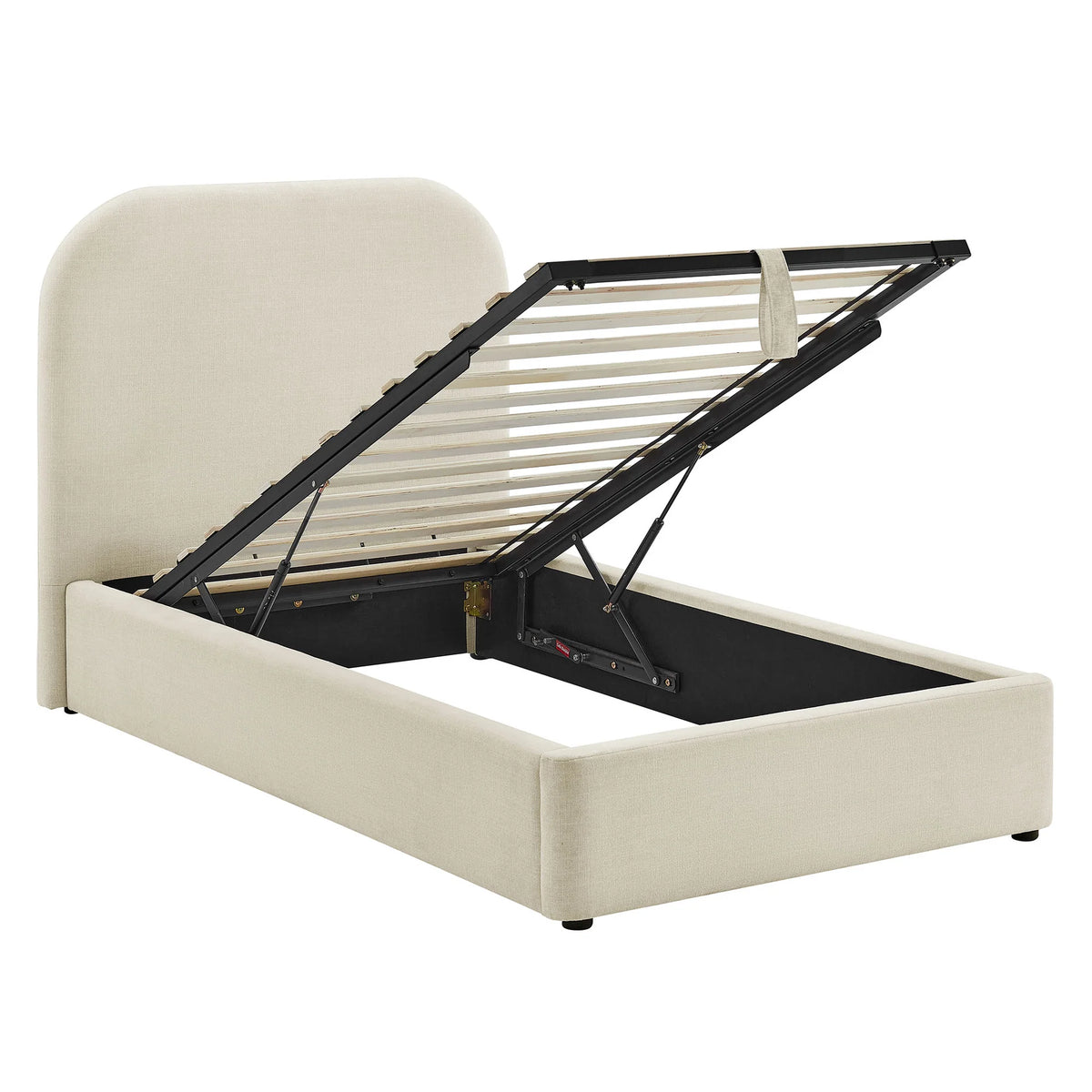 Room to Dream Bed gas-lift storage open