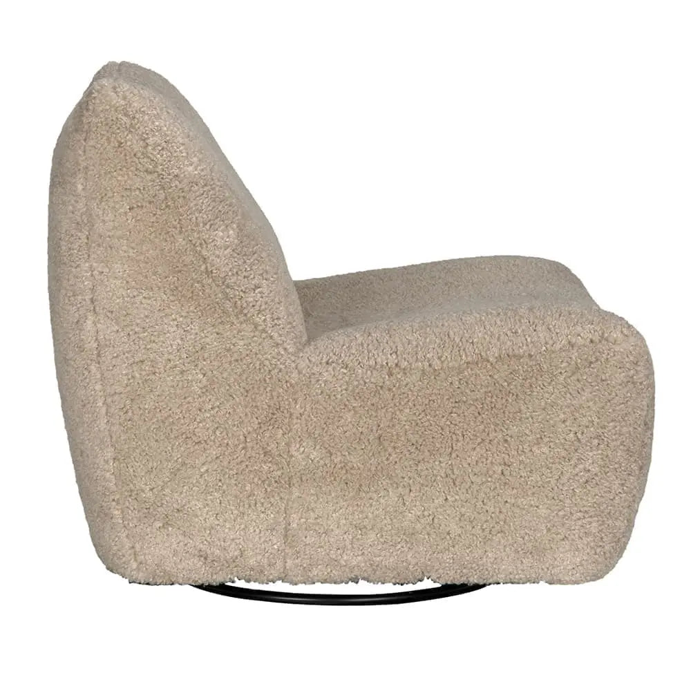 Stay A While Chair in camel, side