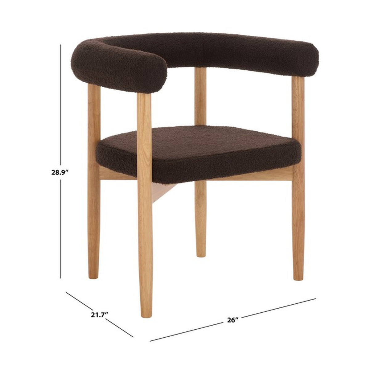 Supper Club Dining Chair default title natural dark brown dimensions