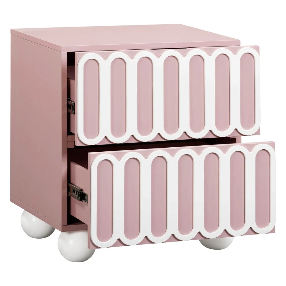 Do Not Disturb Nightstand in Blush, detail 03