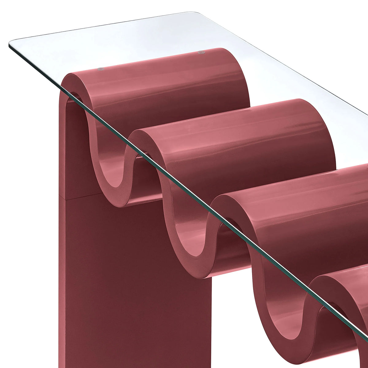 Ripple Effect Console Table in Rust, wave detail