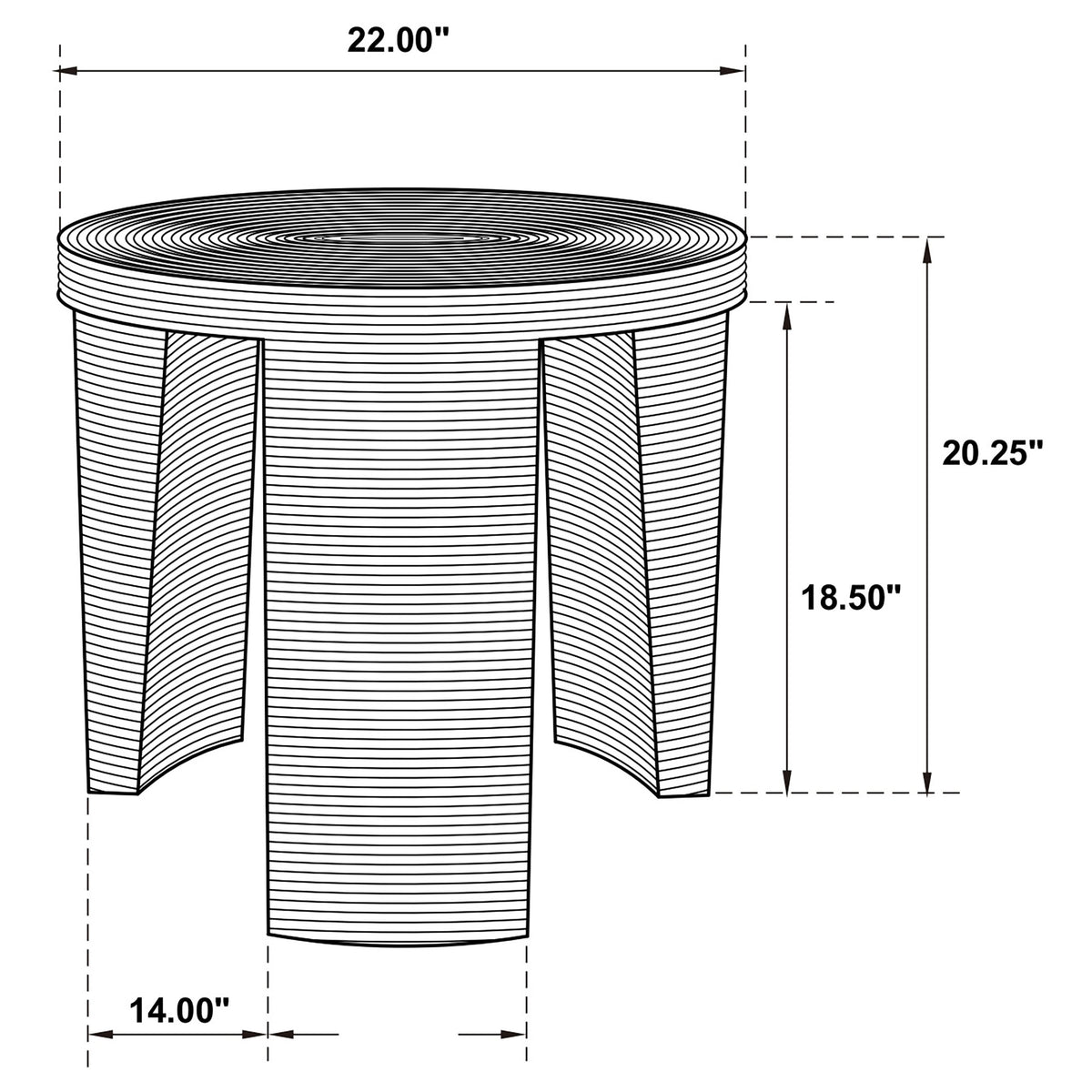 Stay Close Side Table in Default Title, dimensions