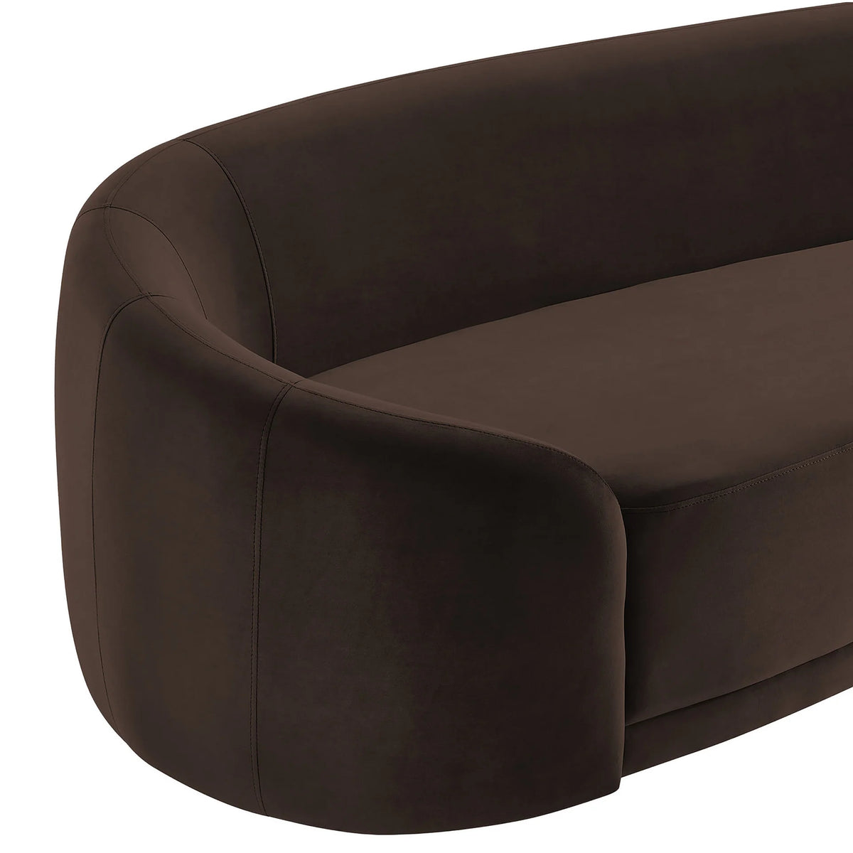Stay Until Morning Sofa in Espresso, upholstery detail