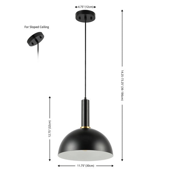 Dinner At Dusk Pendant Lamp in Black, dimensions