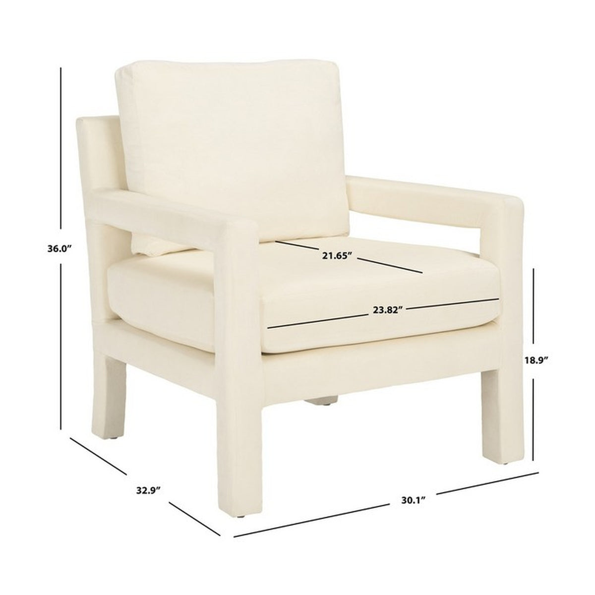 Open Invitation Chair in cloud, dimensions