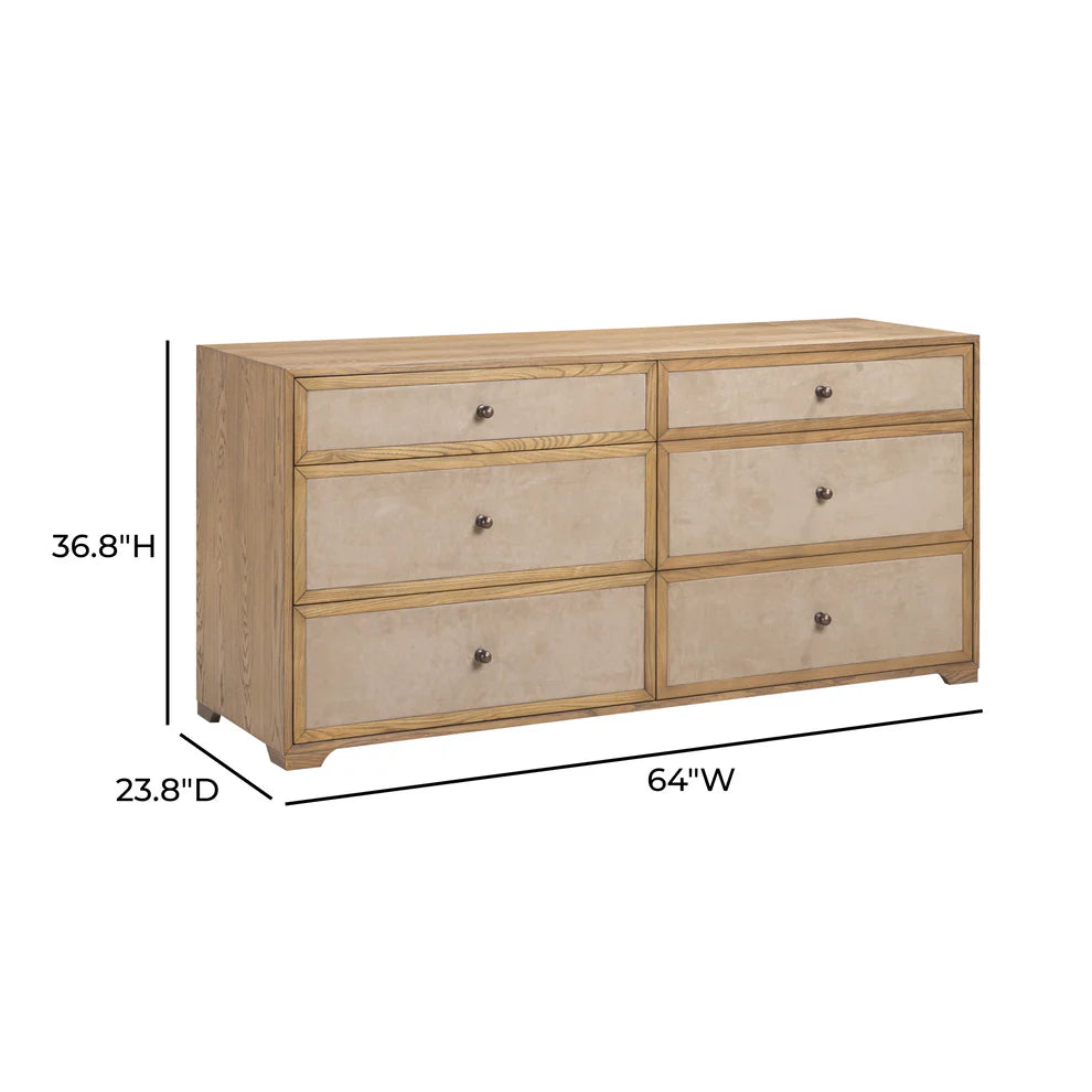 Quietly Kept Dresser in Natural, dimensions