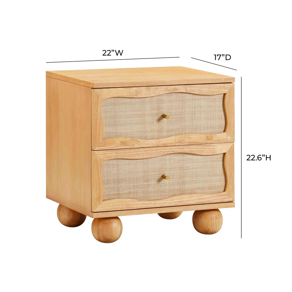 One Last Page Nightstand in Wheat, dimensions