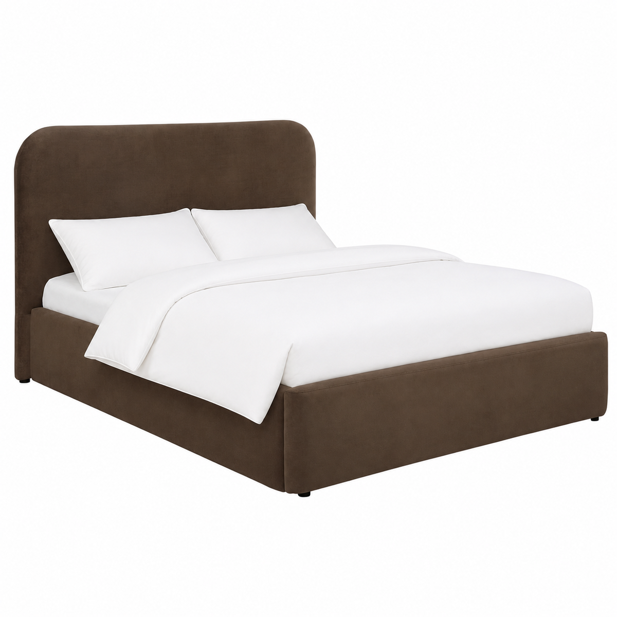 Everything Put Away Bed in Roast angled view