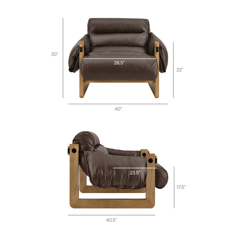 Somewhere To Be Vegan Leather Chair