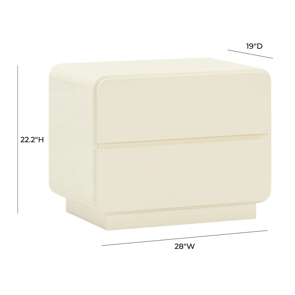 Lights Out Nightstand in Oat, dimensions
