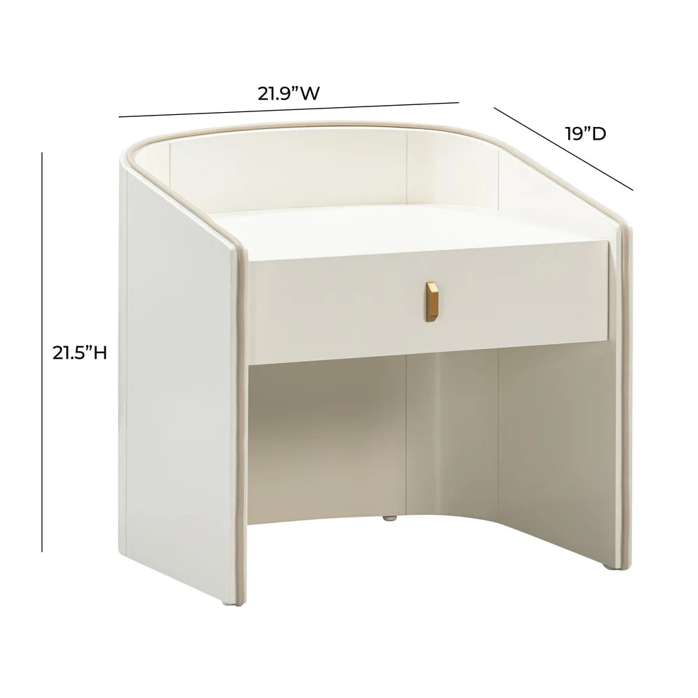 Last Thought Nightstand in Oat, dimensions