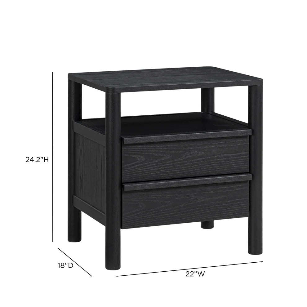 Sleep On It Nightstand in Midnight, dimensions
