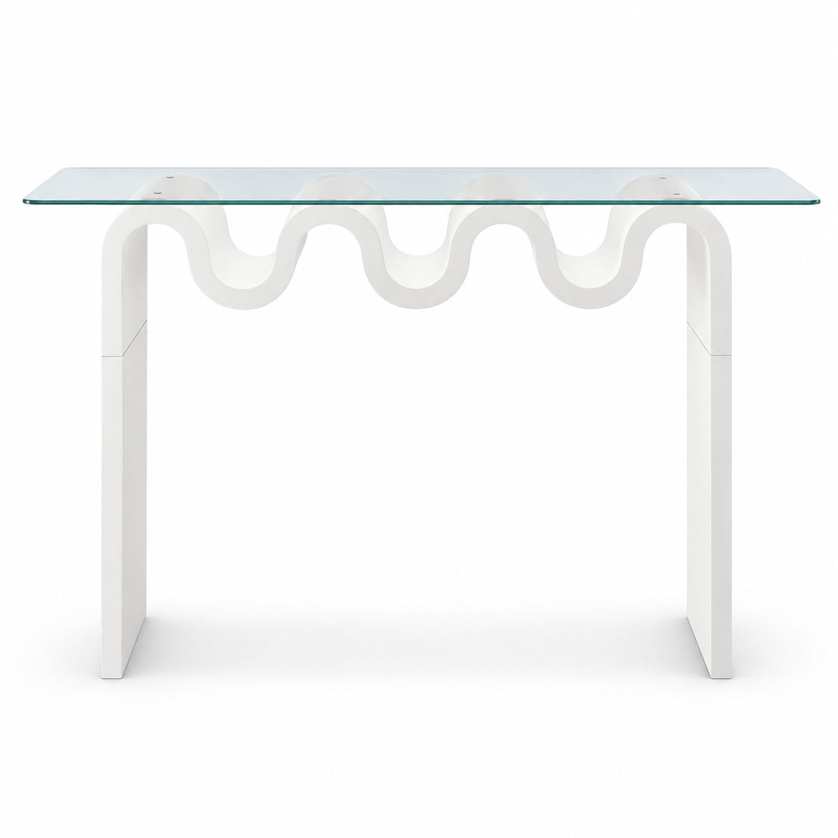 Ripple Effect Console Table in Cloud, main front