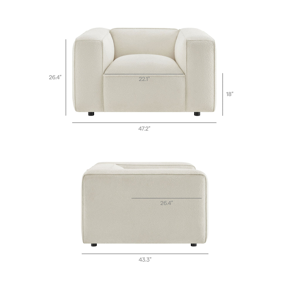 Room For One More Chair in cloud, dimensions