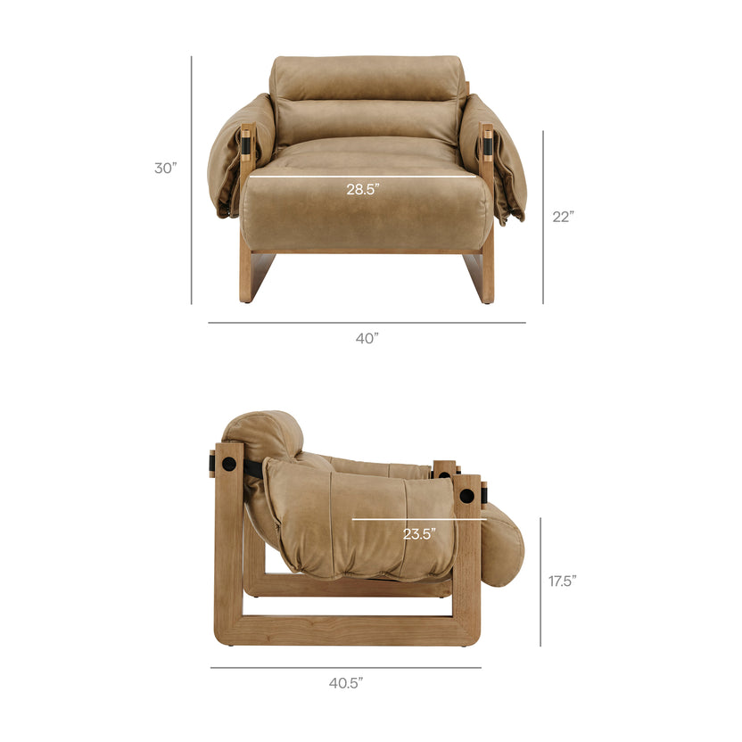 Somewhere To Be Vegan Leather Chair