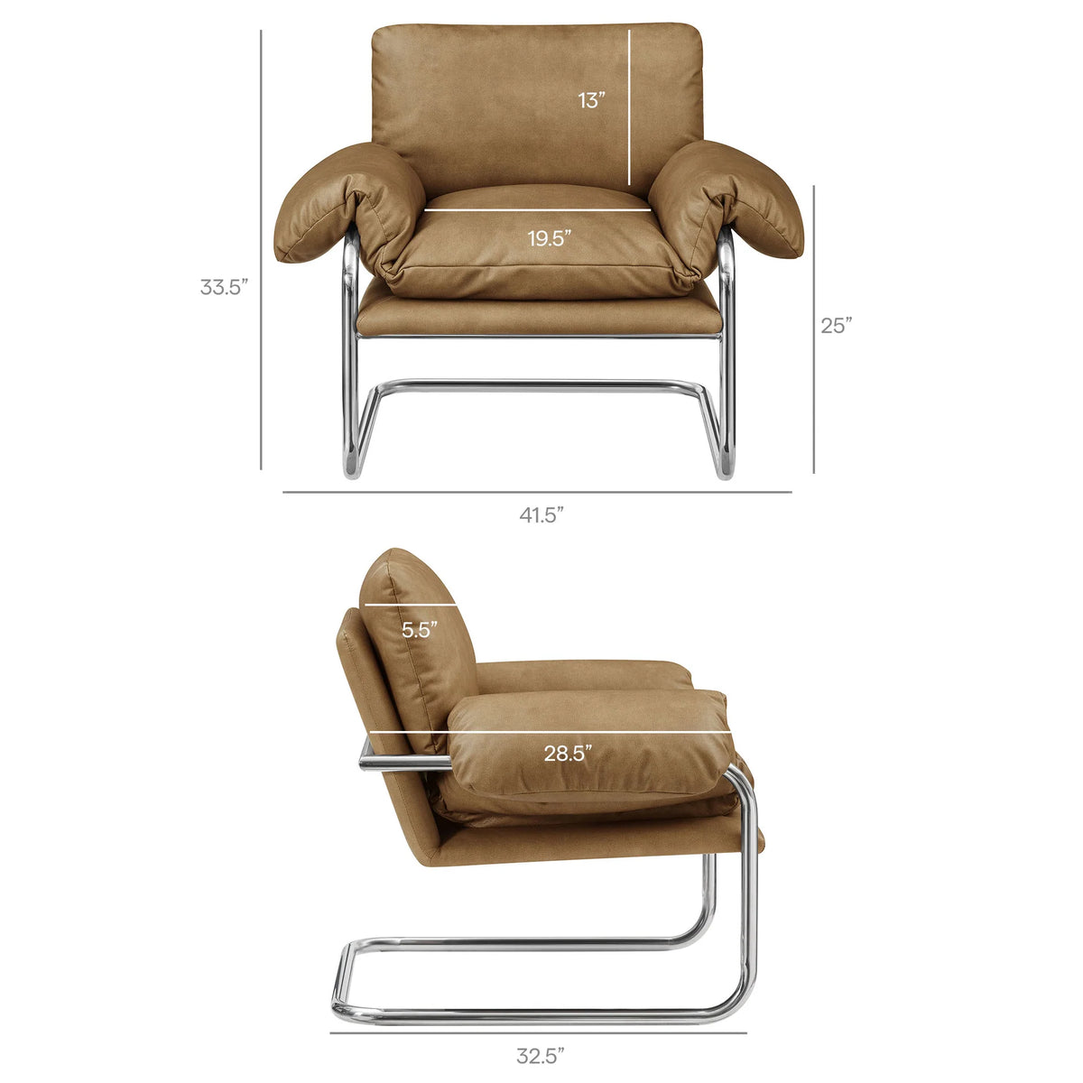 Old Whisper Vegan Leather Chair