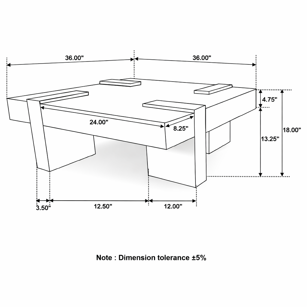 Measured Block Coffee Table