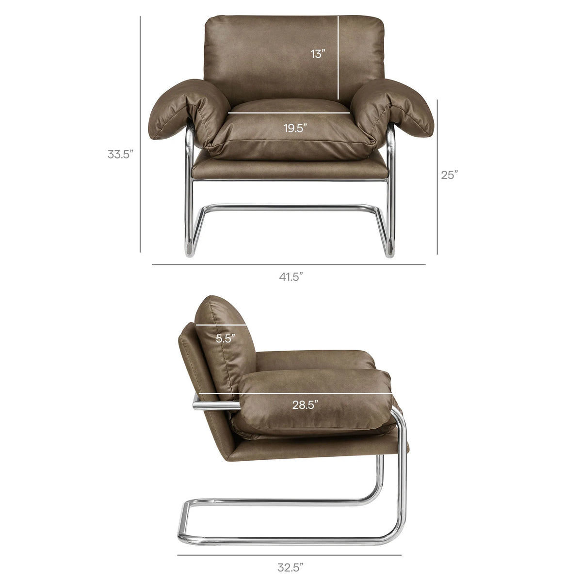 Old Whisper Vegan Leather Chair