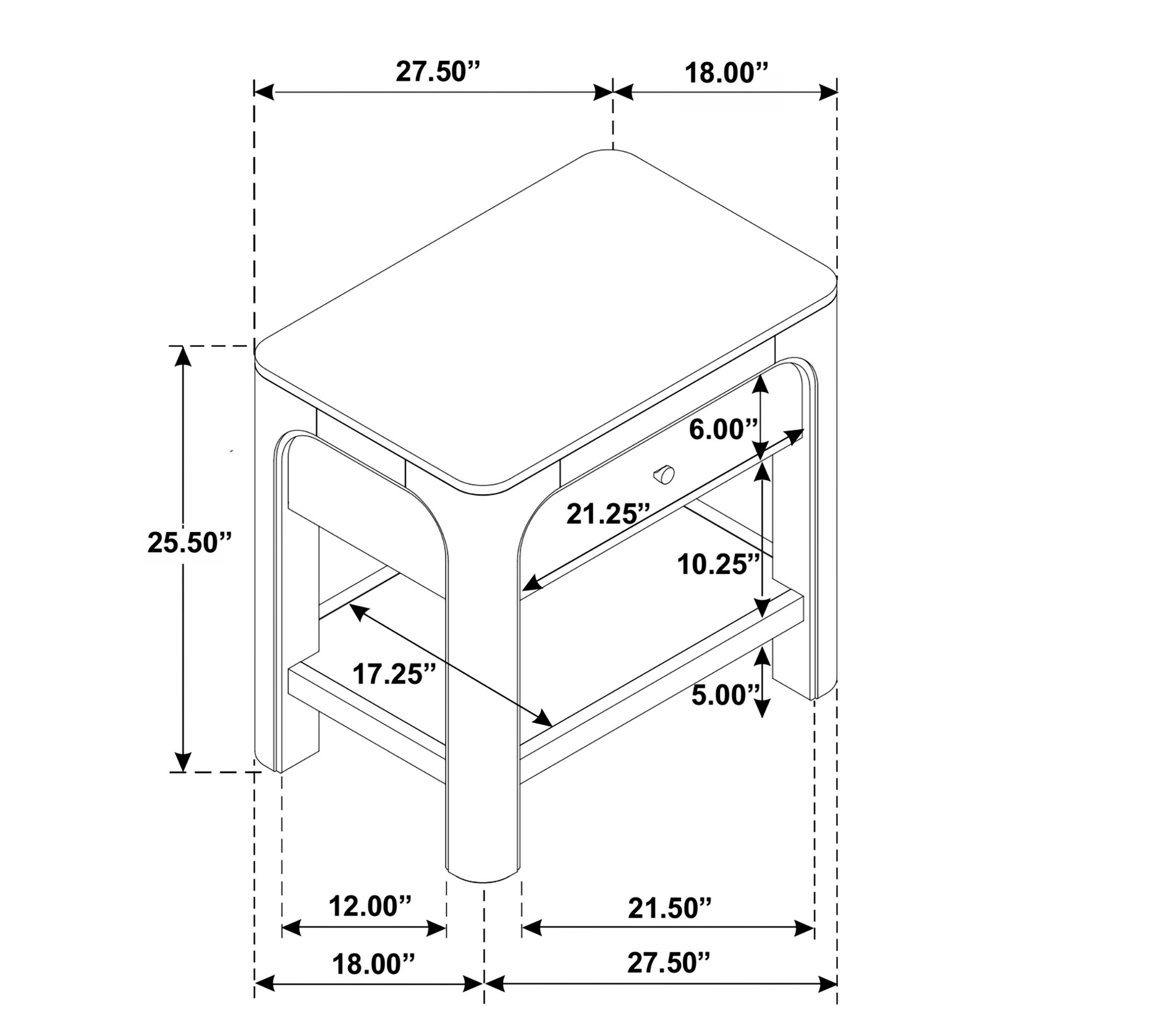 Tuck Away Nightstand