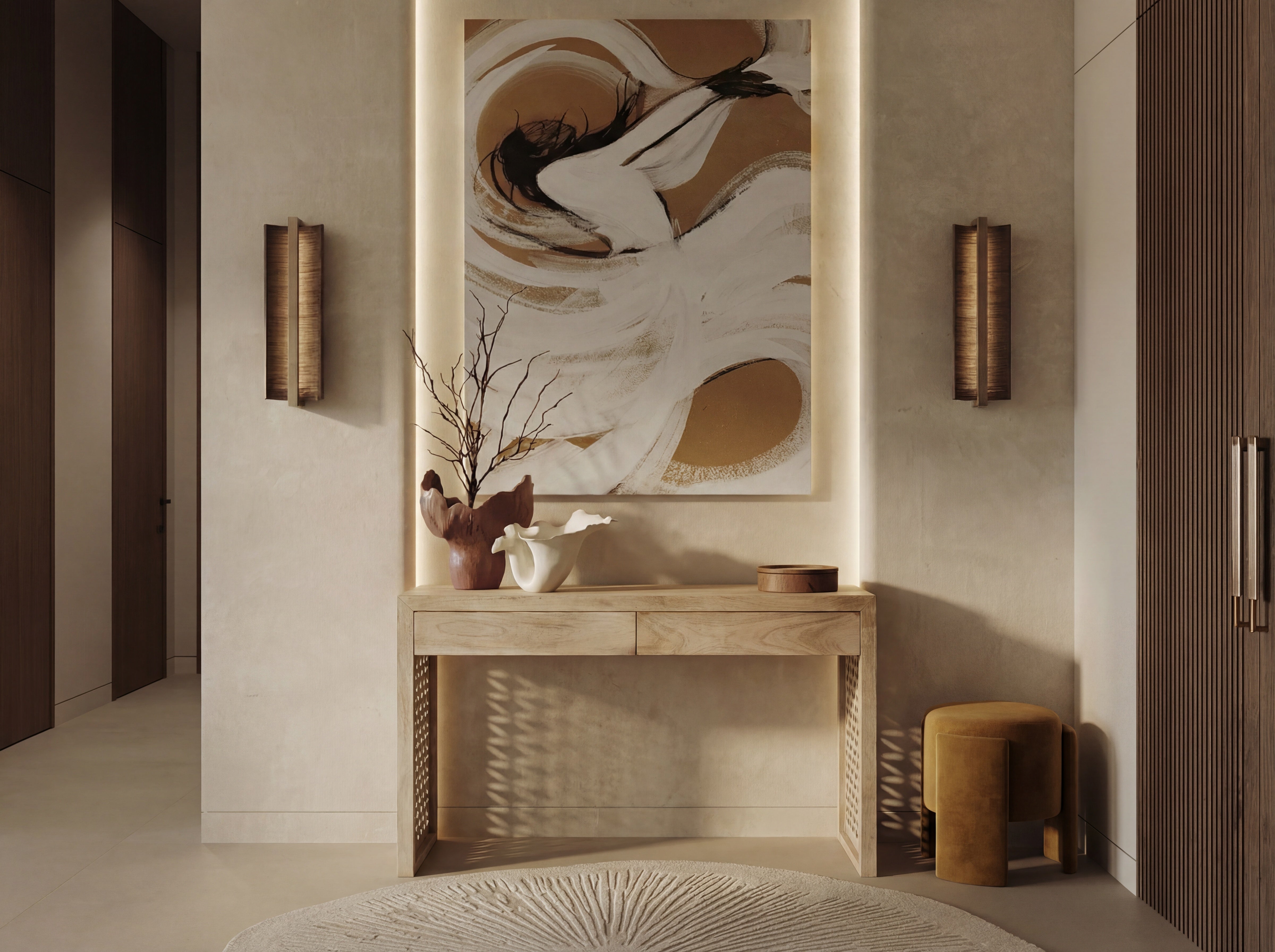 Warm Arrival Console Table