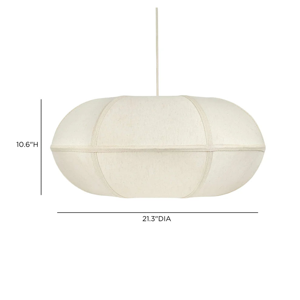 Soft Landing Pendant Lamp dimensions: 21.3 inches diameter by 10.6 inches high